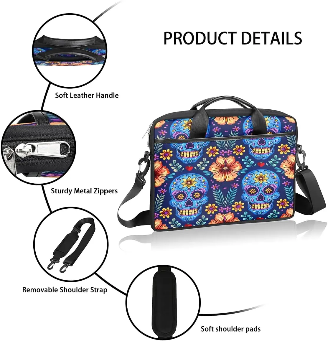 Laptop Shoulder Bag for 13-15 Inch Waterproof Laptop Sleeve Case Bag Slim Computer Carry Case Computer Cases for Laptops