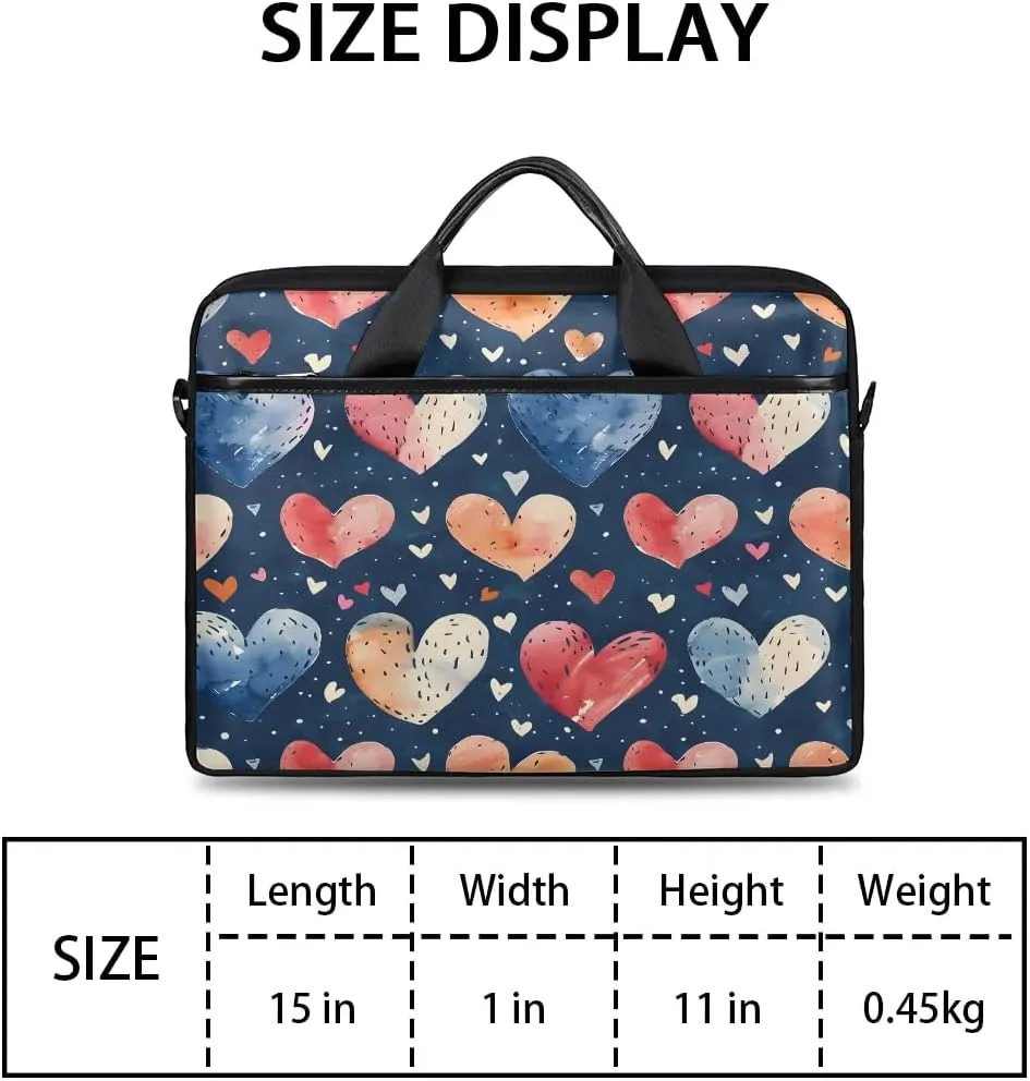 Laptop Shoulder Bag for 13-15 Inch Waterproof Laptop Sleeve Case Bag Slim Computer Carry Case Computer Cases for Laptops