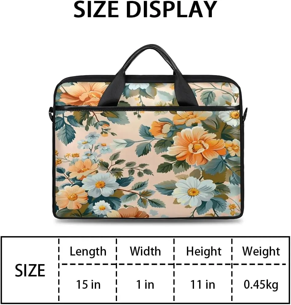 Laptop Shoulder Bag for 13-15 Inch Waterproof Laptop Sleeve Case Bag Slim Computer Carry Case Computer Cases for Laptops