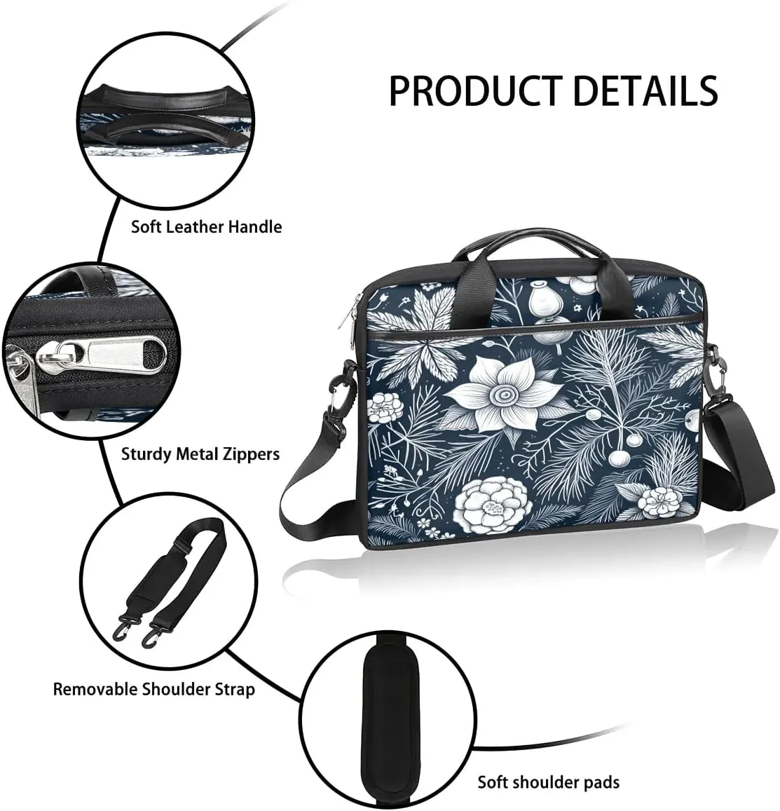 Laptop Shoulder Bag for 13-15 Inch Waterproof Laptop Sleeve Case Bag Slim Computer Carry Case Computer Cases for Laptops