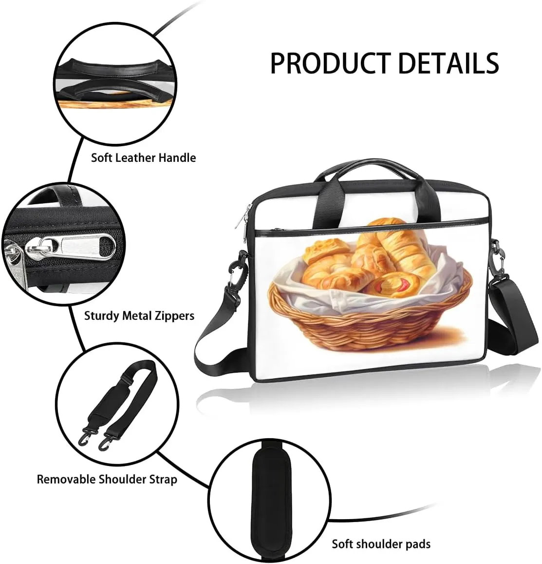 Laptop Shoulder Bag for 13-15 Inch Waterproof Laptop Sleeve Case Bag Slim Computer Carry Case Computer Cases for Laptops