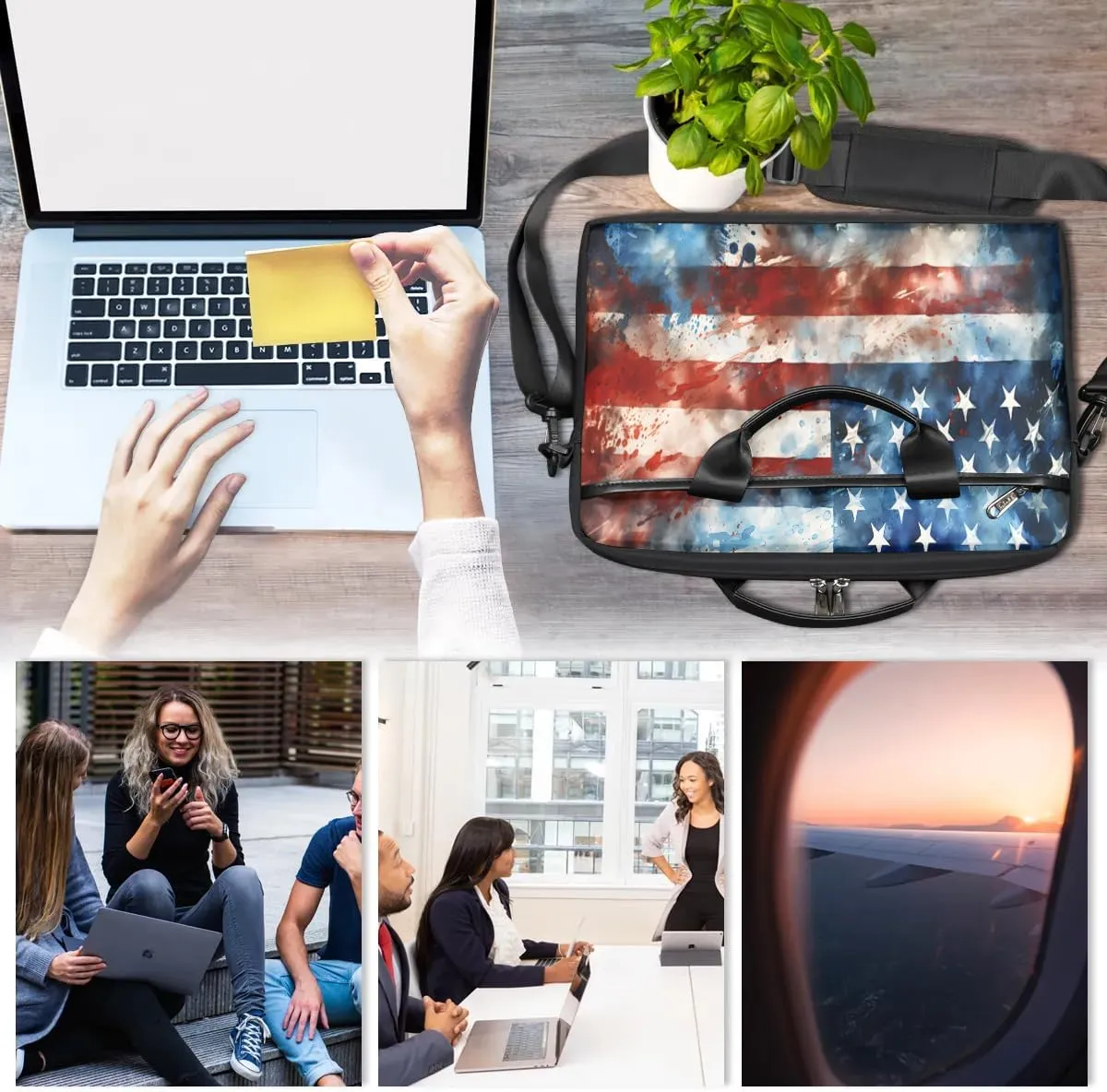 Laptop Shoulder Bag for 13-15 Inch Waterproof Laptop Sleeve Case Bag Slim Computer Carry Case Computer Cases for Laptops
