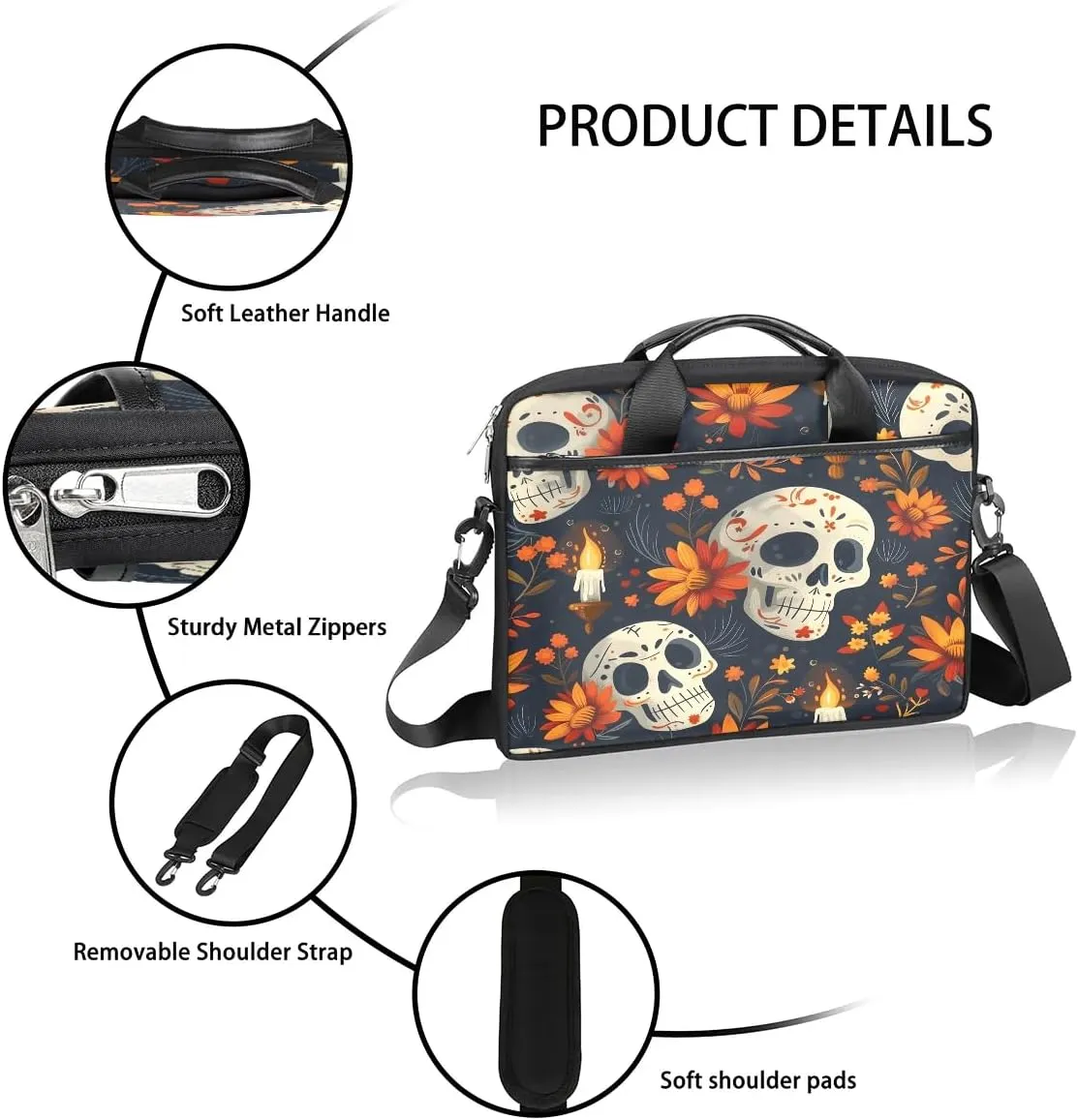 Laptop Shoulder Bag for 13-15 Inch Waterproof Laptop Sleeve Case Bag Slim Computer Carry Case Computer Cases for Laptops