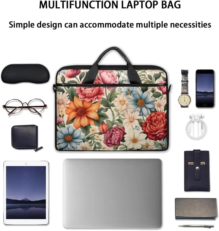 Laptop Shoulder Bag for 13-15 Inch Waterproof Laptop Sleeve Case Bag Slim Computer Carry Case Computer Cases for Laptops