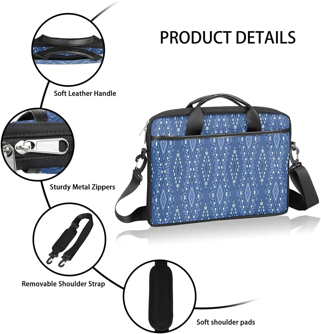 Laptop Shoulder Bag for 13-15 Inch Waterproof Laptop Sleeve Case Bag Slim Computer Carry Case Computer Cases for Laptops