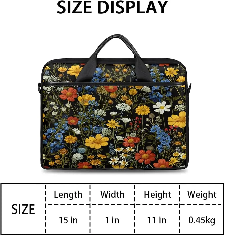 Laptop Shoulder Bag for 13-15 Inch Waterproof Laptop Sleeve Case Bag Slim Computer Carry Case Computer Cases for Laptops