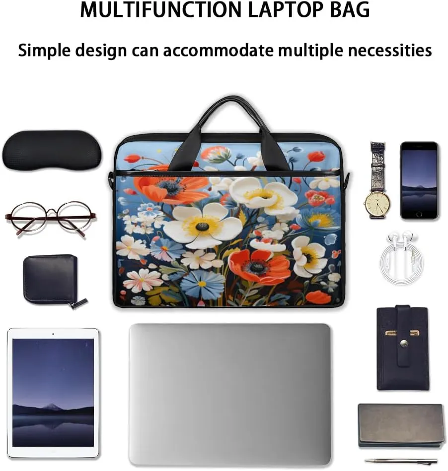 Laptop Shoulder Bag for 13-15 Inch Waterproof Laptop Sleeve Case Bag Slim Computer Carry Case Computer Cases for Laptops