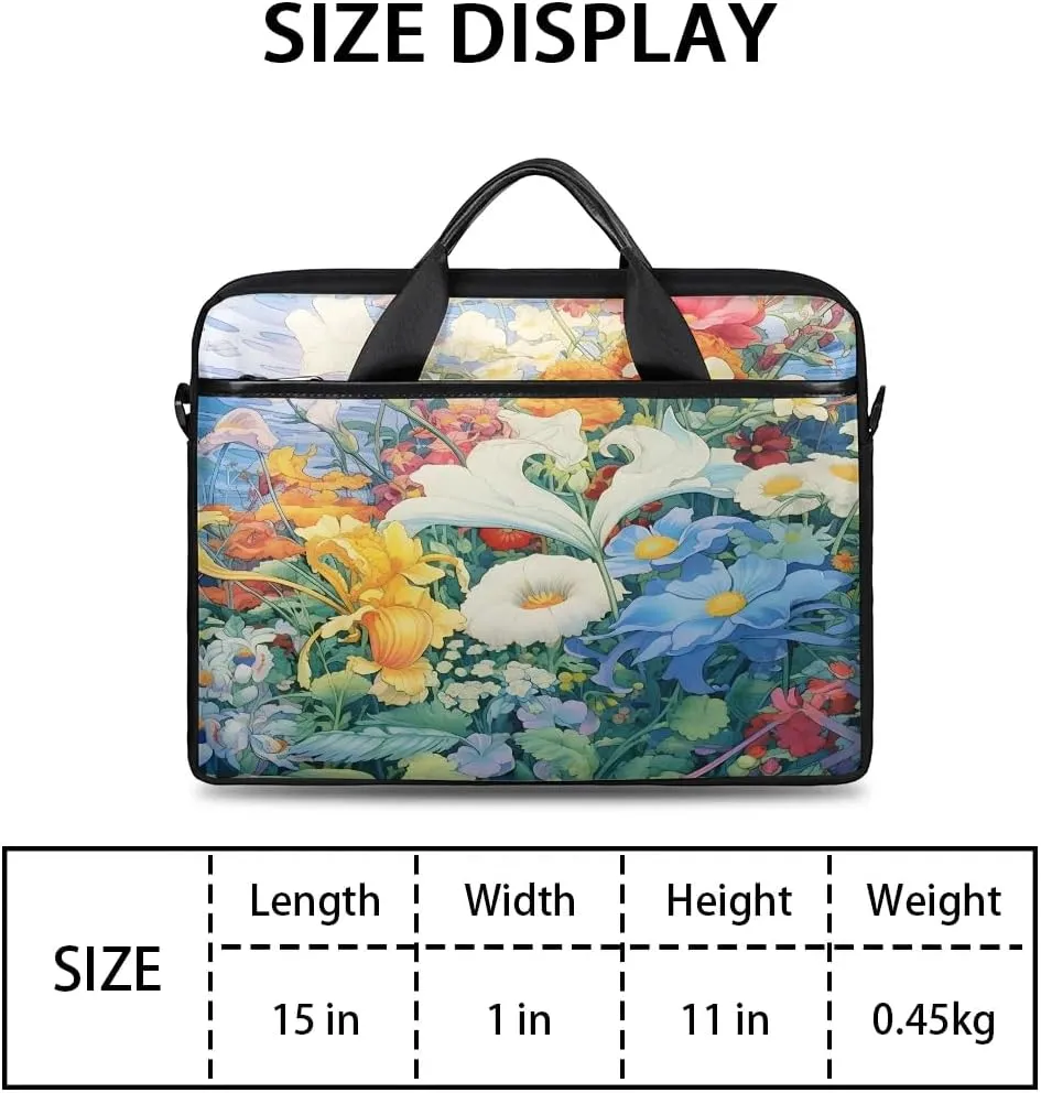 Laptop Shoulder Bag for 13-15 Inch Waterproof Laptop Sleeve Case Bag Slim Computer Carry Case Computer Cases for Laptops