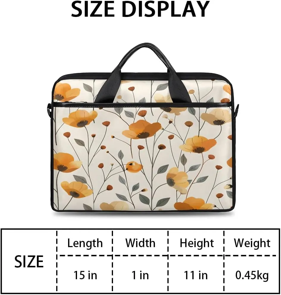 Laptop Shoulder Bag for 13-15 Inch Waterproof Laptop Sleeve Case Bag Slim Computer Carry Case Computer Cases for Laptops