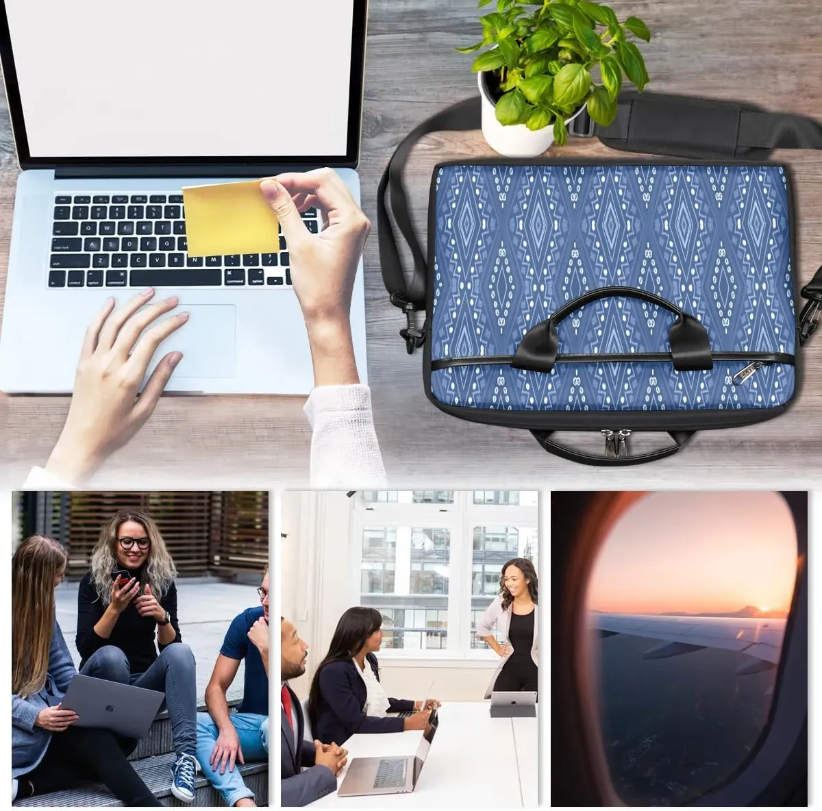 Laptop Shoulder Bag for 13-15 Inch Waterproof Laptop Sleeve Case Bag Slim Computer Carry Case Computer Cases for Laptops