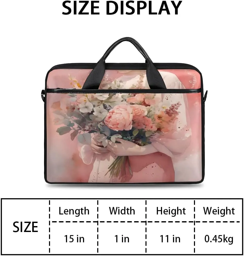 Laptop Shoulder Bag for 13-15 Inch Waterproof Laptop Sleeve Case Bag Slim Computer Carry Case Computer Cases for Laptops