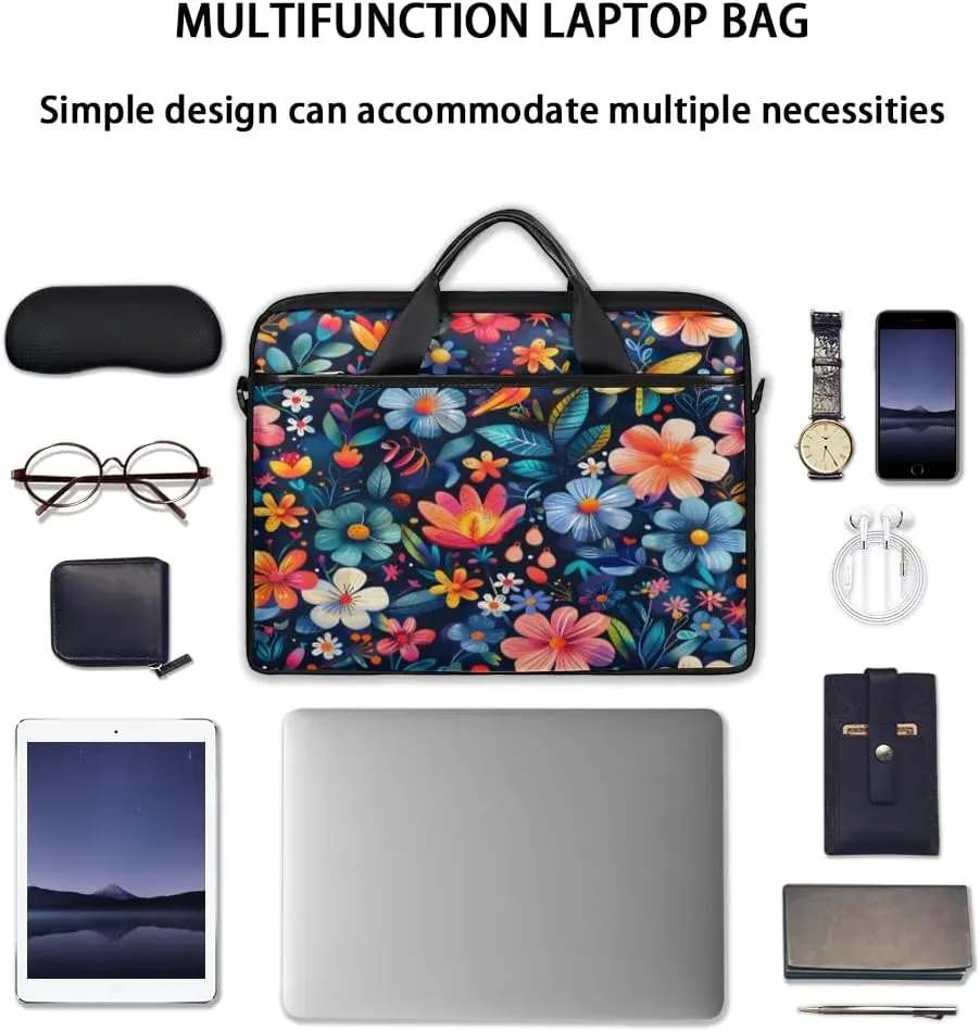 Laptop Shoulder Bag for 13-15 Inch Waterproof Laptop Sleeve Case Bag Slim Computer Carry Case Computer Cases for Laptops