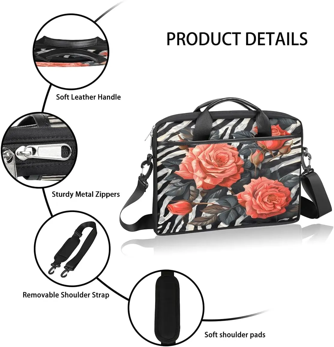 Laptop Shoulder Bag for 13-15 Inch Waterproof Laptop Sleeve Case Bag Slim Computer Carry Case Computer Cases for Laptops