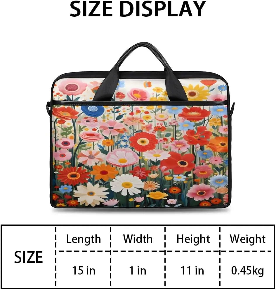 Laptop Shoulder Bag for 13-15 Inch Waterproof Laptop Sleeve Case Bag Slim Computer Carry Case Computer Cases for Laptops