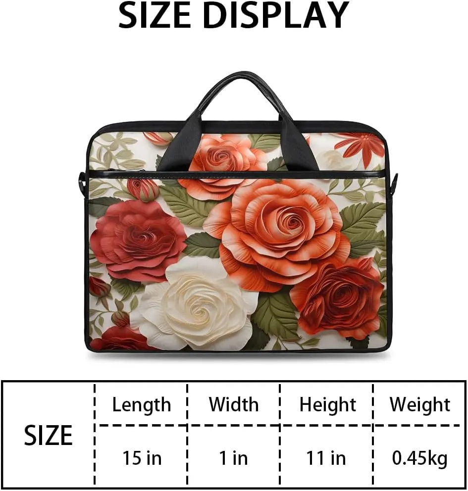 Laptop Shoulder Bag for 13-15 Inch Waterproof Laptop Sleeve Case Bag Slim Computer Carry Case Computer Cases for Laptops
