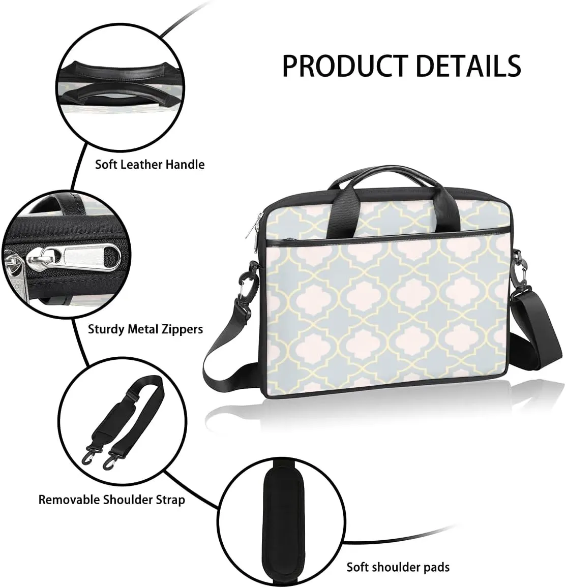 Laptop Shoulder Bag for 13-15 Inch Waterproof Laptop Sleeve Case Bag Slim Computer Carry Case Computer Cases for Laptops