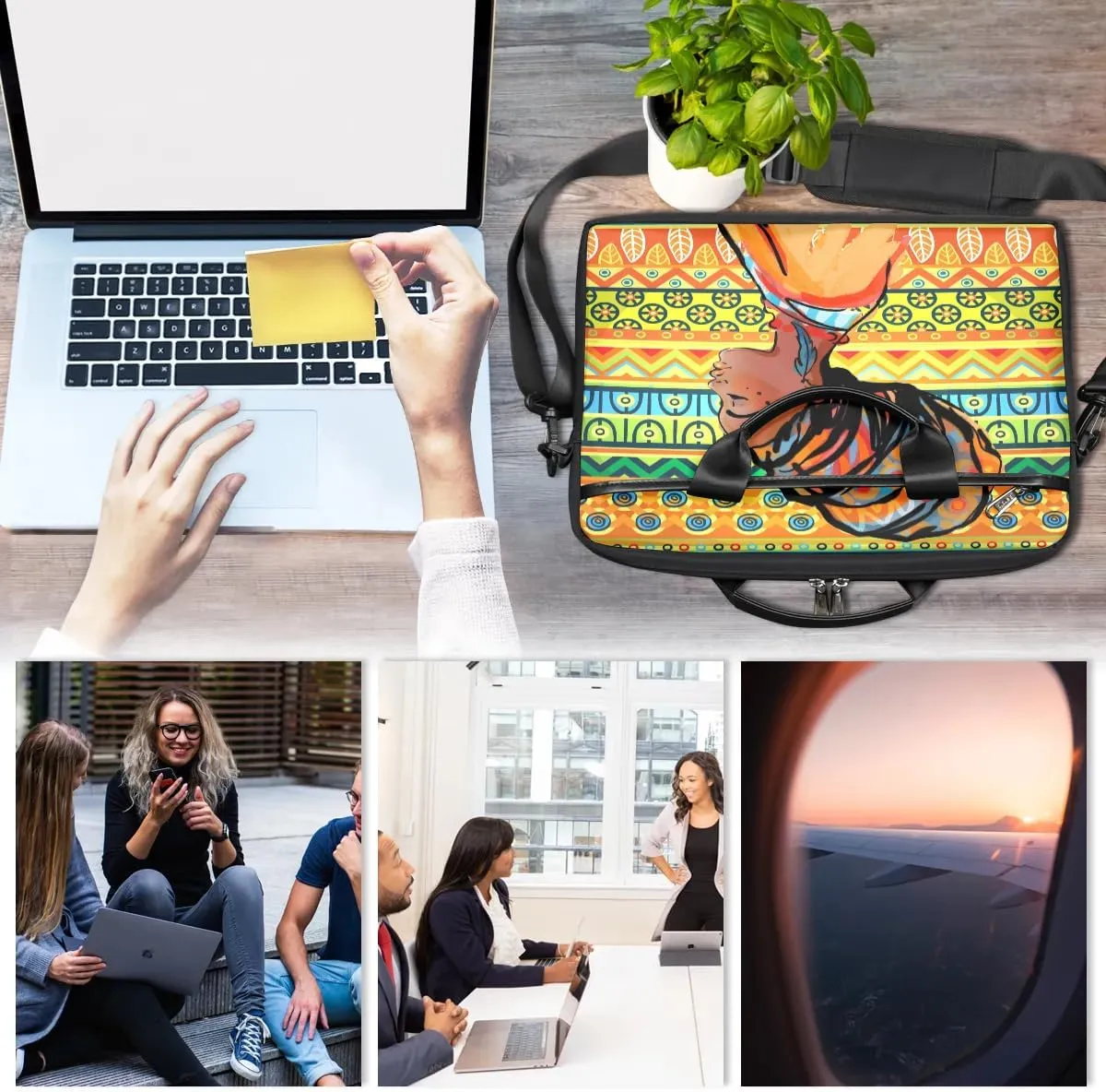 Laptop Shoulder Bag for 13-15 Inch Waterproof Laptop Sleeve Case Bag Slim Computer Carry Case Computer Cases for Laptops