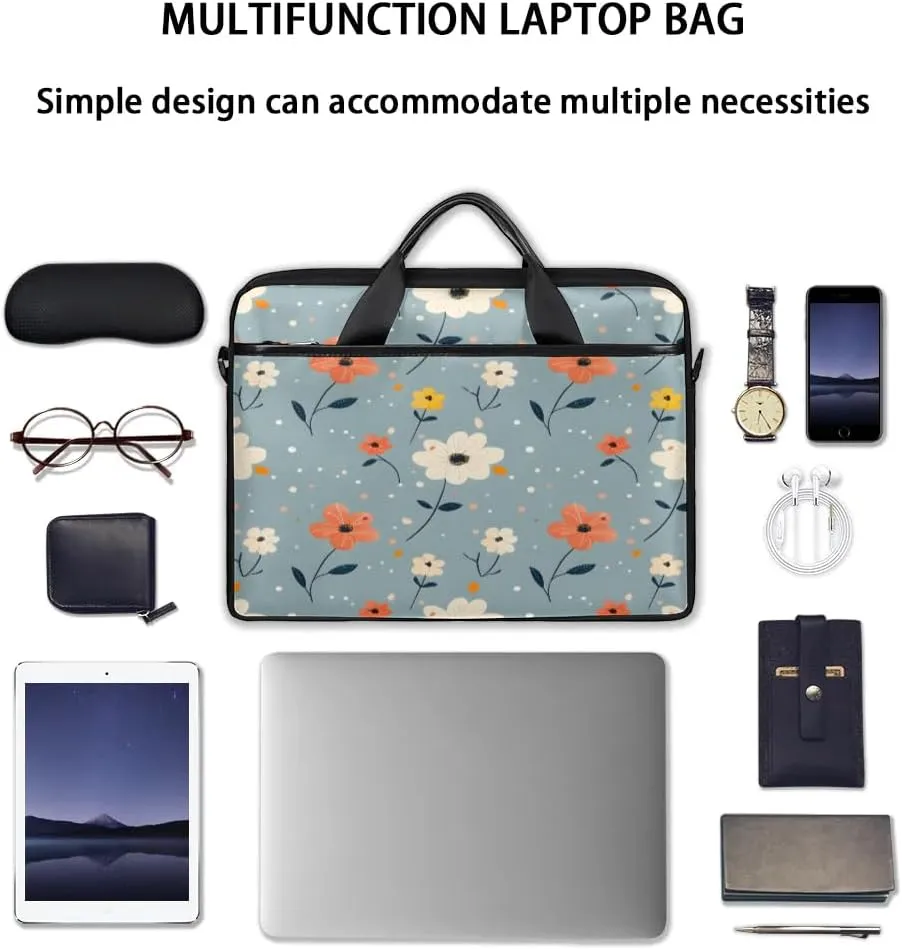 Laptop Shoulder Bag for 13-15 Inch Waterproof Laptop Sleeve Case Bag Slim Computer Carry Case Computer Cases for Laptops