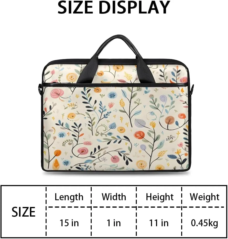 Laptop Shoulder Bag for 13-15 Inch Waterproof Laptop Sleeve Case Bag Slim Computer Carry Case Computer Cases for Laptops