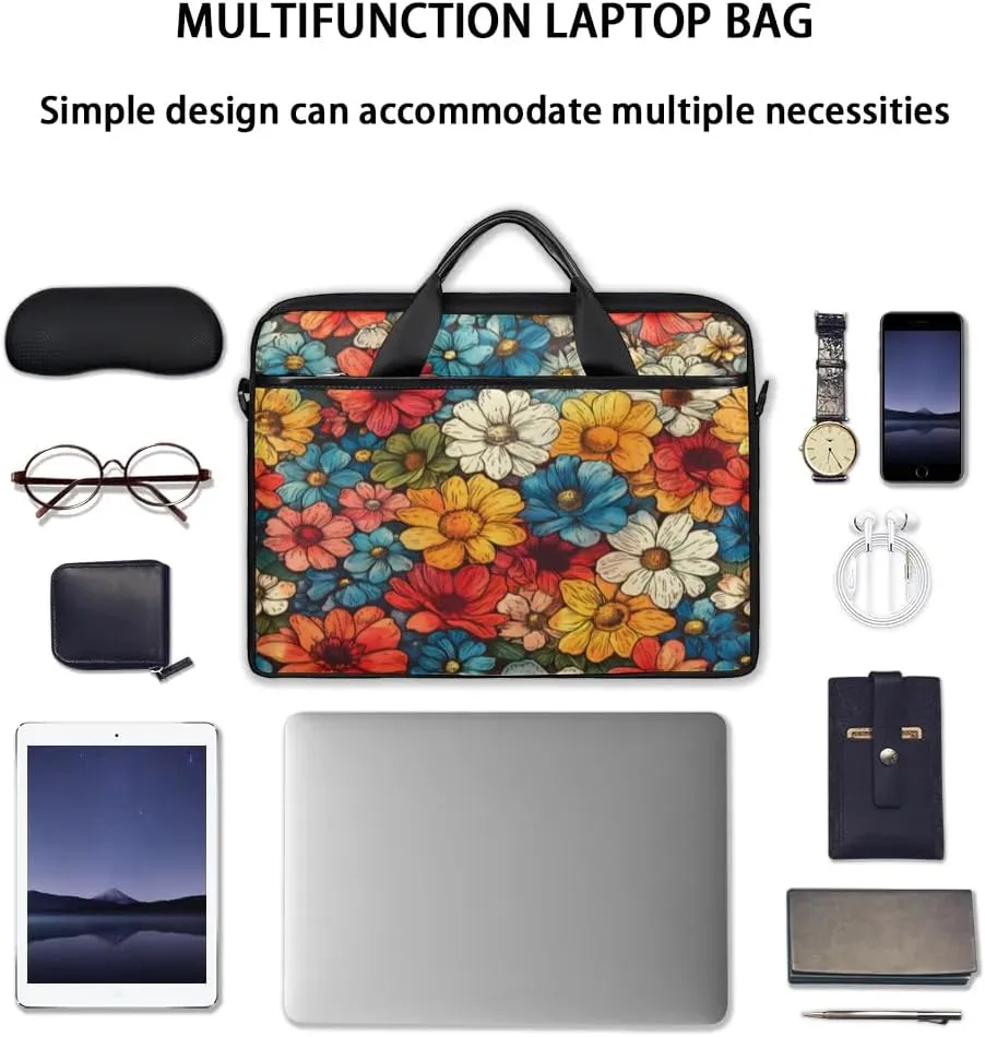 Laptop Shoulder Bag for 13-15 Inch Waterproof Laptop Sleeve Case Bag Slim Computer Carry Case Computer Cases for Laptops