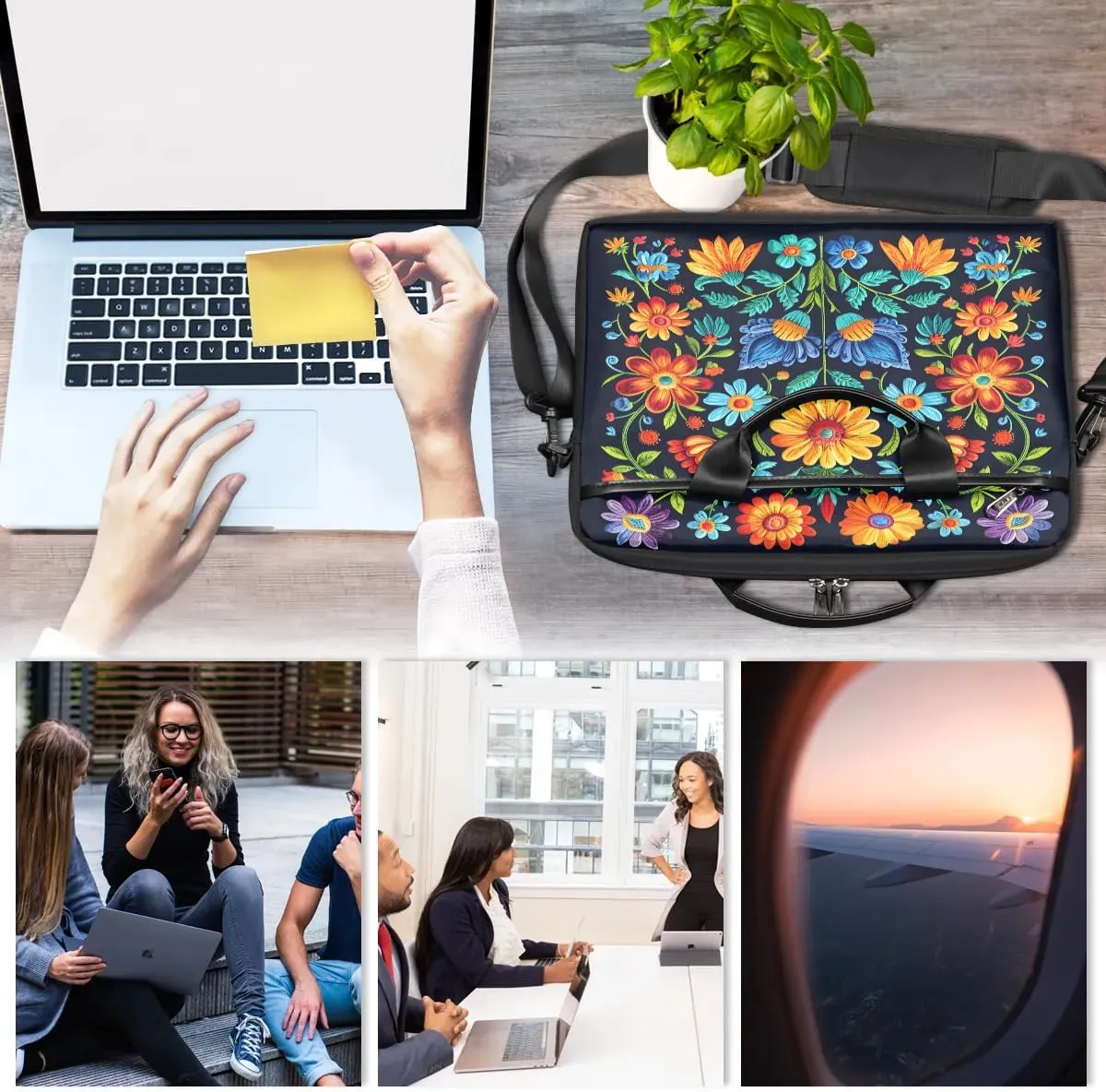 Laptop Shoulder Bag for 13-15 Inch Waterproof Laptop Sleeve Case Bag Slim Computer Carry Case Computer Cases for Laptops