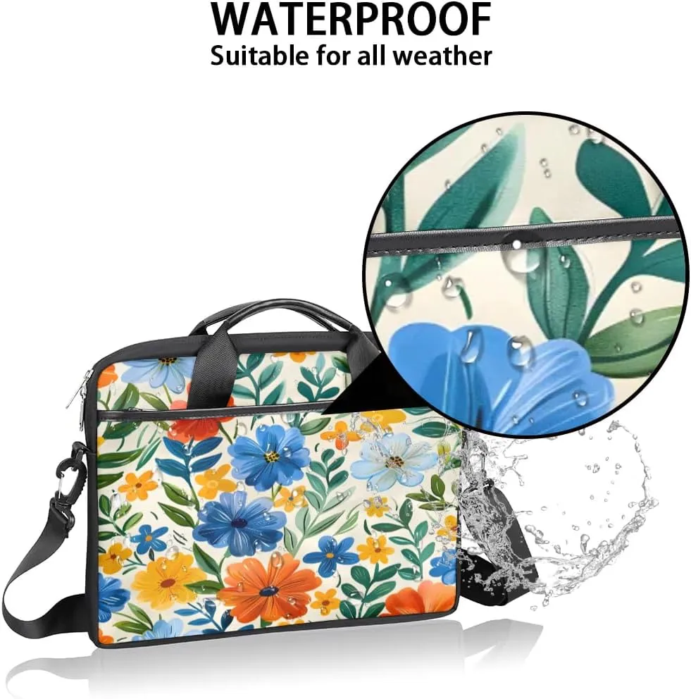 Laptop Shoulder Bag for 13-15 Inch Waterproof Laptop Sleeve Case Bag Slim Computer Carry Case Computer Cases for Laptops