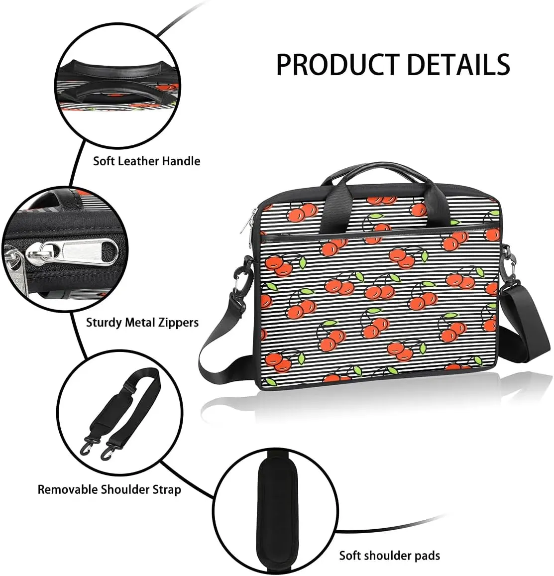 Laptop Shoulder Bag for 13-15 Inch Waterproof Laptop Sleeve Case Bag Slim Computer Carry Case Computer Cases for Laptops
