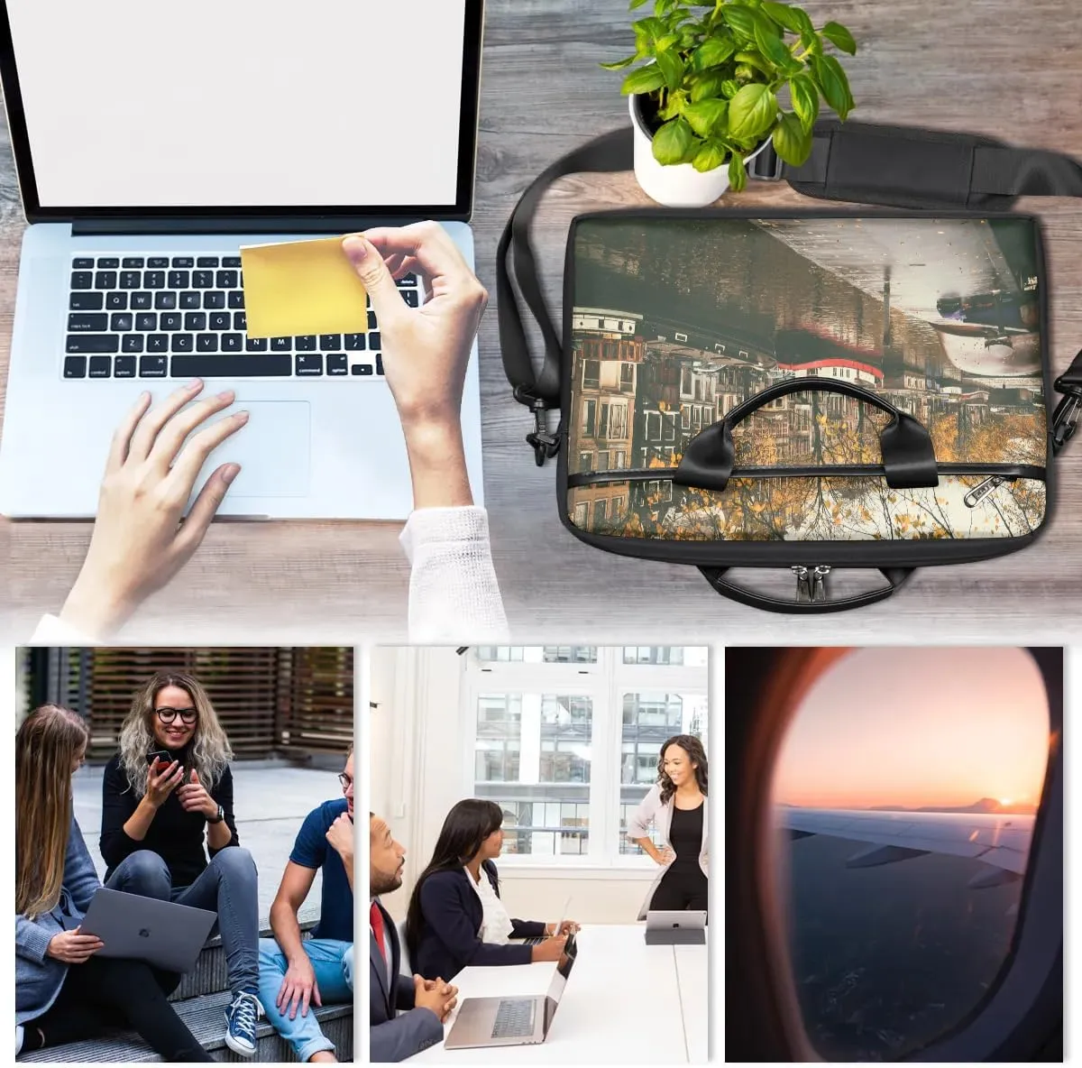 Laptop Shoulder Bag for 13-15 Inch Waterproof Laptop Sleeve Case Bag Slim Computer Carry Case Computer Cases for Laptops