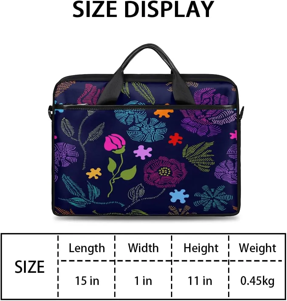Laptop Shoulder Bag for 13-15 Inch Waterproof Laptop Sleeve Case Bag Slim Computer Carry Case Computer Cases for Laptops