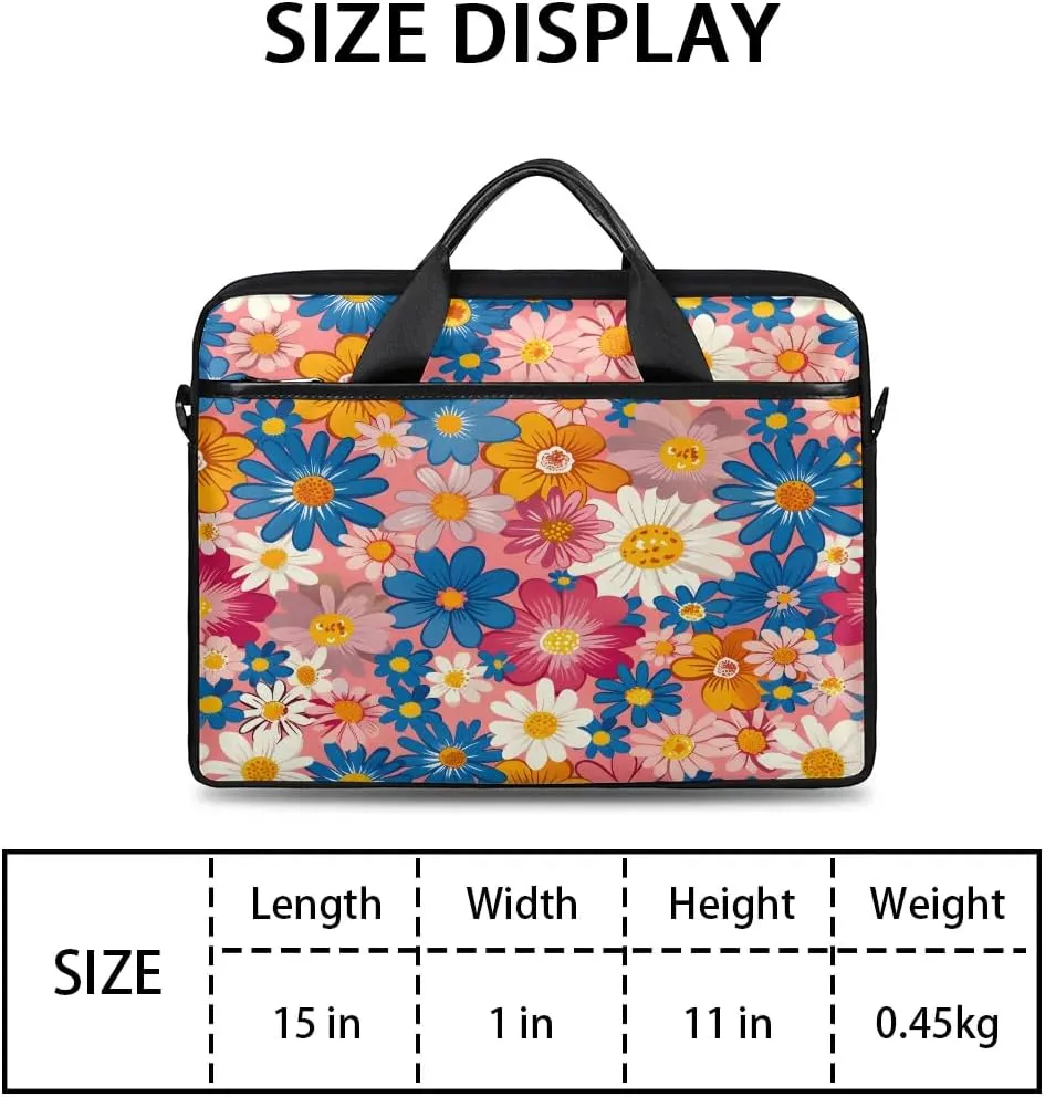Laptop Shoulder Bag for 13-15 Inch Waterproof Laptop Sleeve Case Bag Slim Computer Carry Case Computer Cases for Laptops