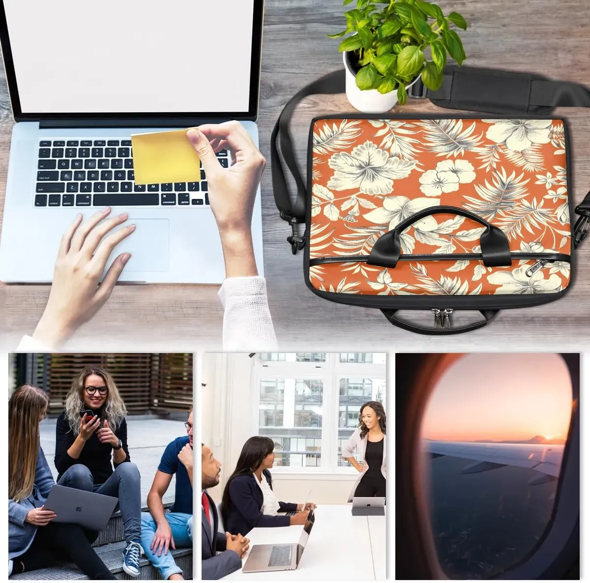 Laptop Shoulder Bag for 13-15 Inch Waterproof Laptop Sleeve Case Bag Slim Computer Carry Case Computer Cases for Laptops
