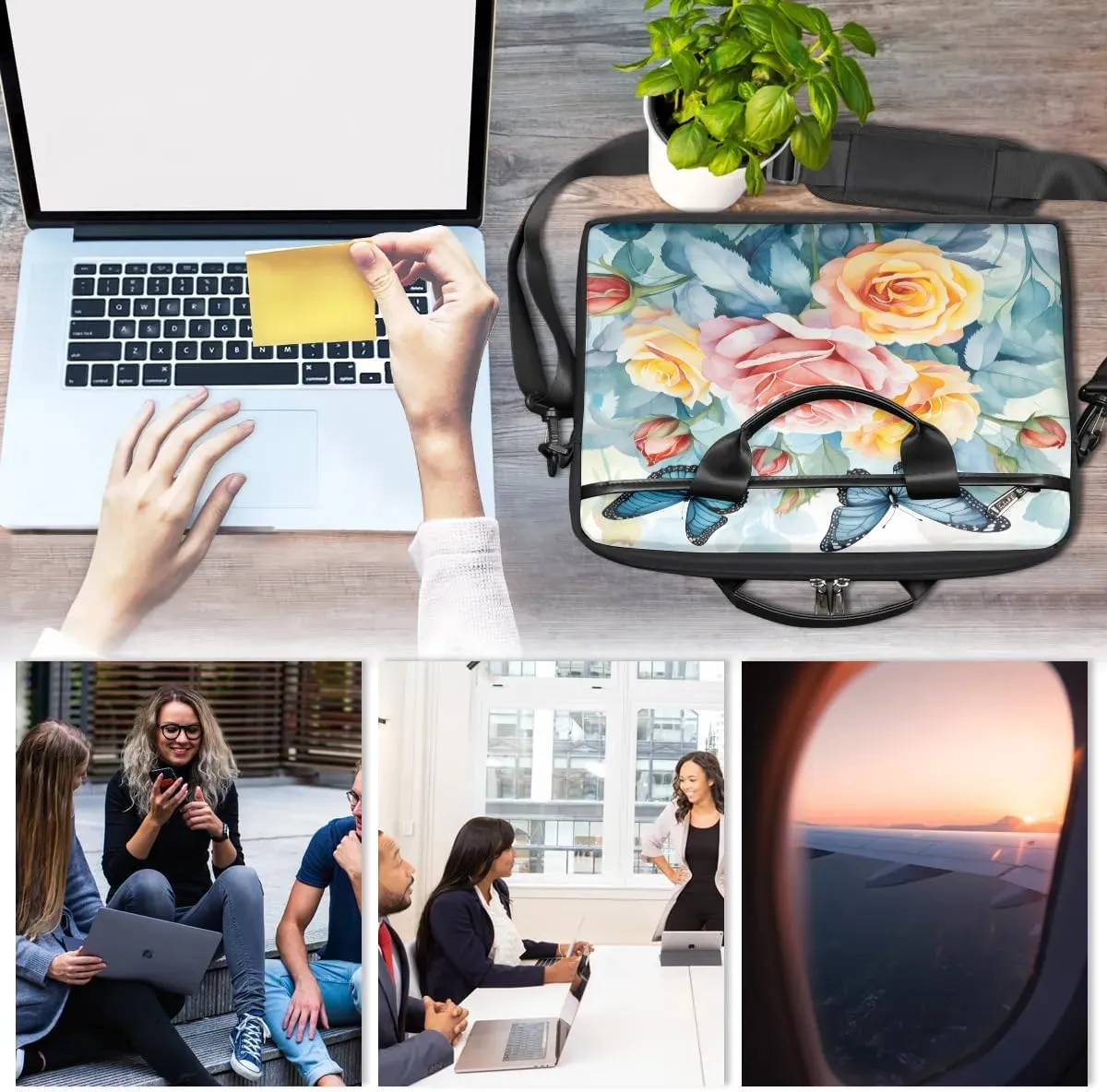 Laptop Shoulder Bag for 13-15 Inch Waterproof Laptop Sleeve Case Bag Slim Computer Carry Case Computer Cases for Laptops