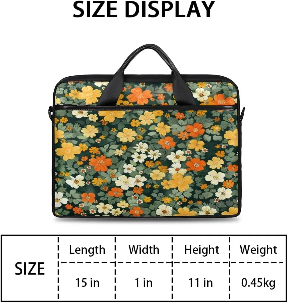 Laptop Shoulder Bag for 13-15 Inch Waterproof Laptop Sleeve Case Bag Slim Computer Carry Case Computer Cases for Laptops