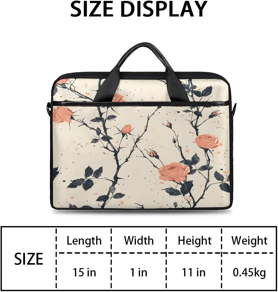 Laptop Shoulder Bag for 13-15 Inch Waterproof Laptop Sleeve Case Bag Slim Computer Carry Case Computer Cases for Laptops