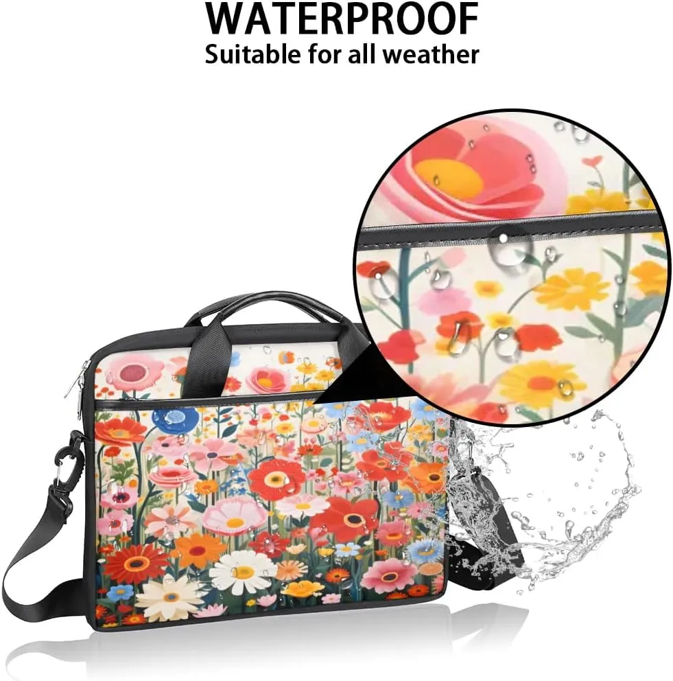 Laptop Shoulder Bag for 13-15 Inch Waterproof Laptop Sleeve Case Bag Slim Computer Carry Case Computer Cases for Laptops