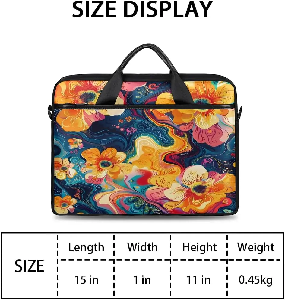 Laptop Shoulder Bag for 13-15 Inch Waterproof Laptop Sleeve Case Bag Slim Computer Carry Case Computer Cases for Laptops