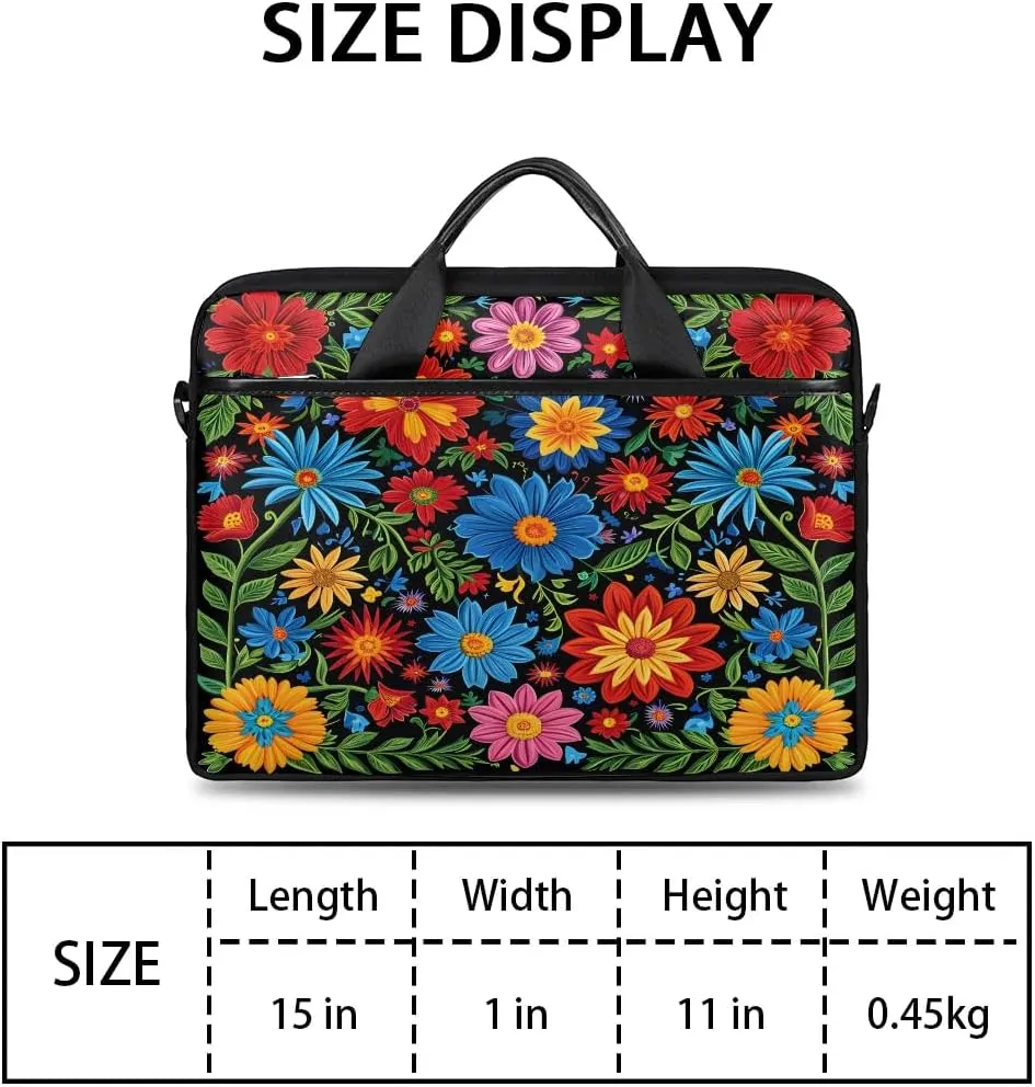 Laptop Shoulder Bag for 13-15 Inch Waterproof Laptop Sleeve Case Bag Slim Computer Carry Case Computer Cases for Laptops