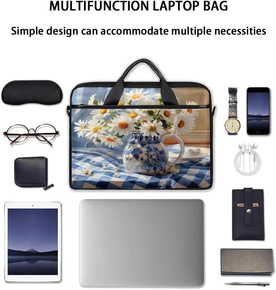 Laptop Shoulder Bag for 13-15 Inch Waterproof Laptop Sleeve Case Bag Slim Computer Carry Case Computer Cases for Laptops