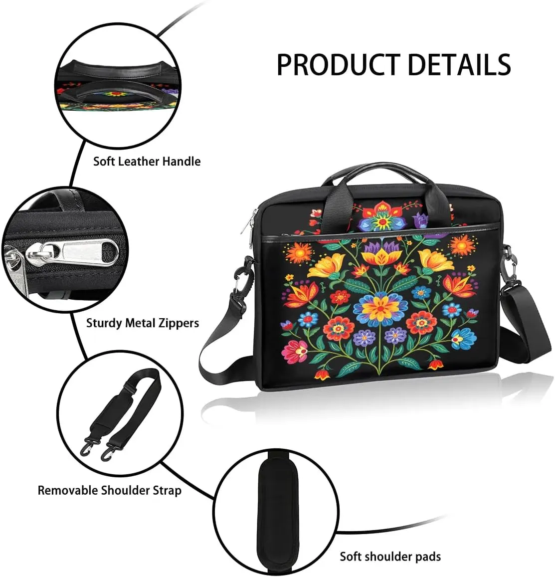 Laptop Shoulder Bag for 13-15 Inch Waterproof Laptop Sleeve Case Bag Slim Computer Carry Case Computer Cases for Laptops