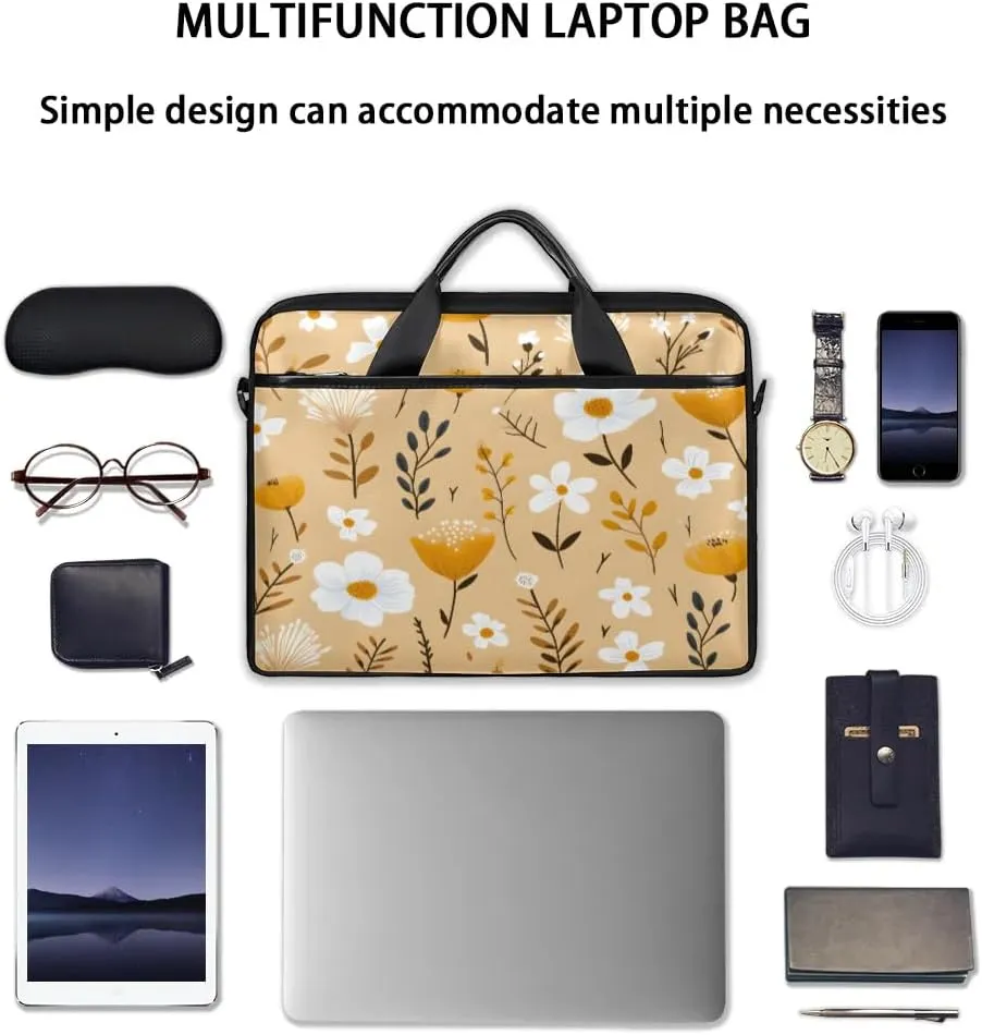 Laptop Shoulder Bag for 13-15 Inch Waterproof Laptop Sleeve Case Bag Slim Computer Carry Case Computer Cases for Laptops