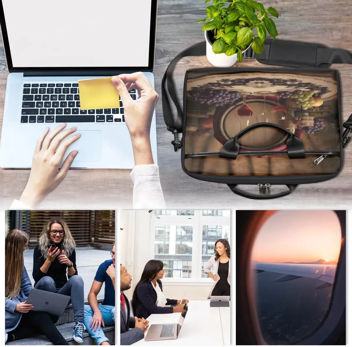 Laptop Shoulder Bag for 13-15 Inch Waterproof Laptop Sleeve Case Bag Slim Computer Carry Case Computer Cases for Laptops