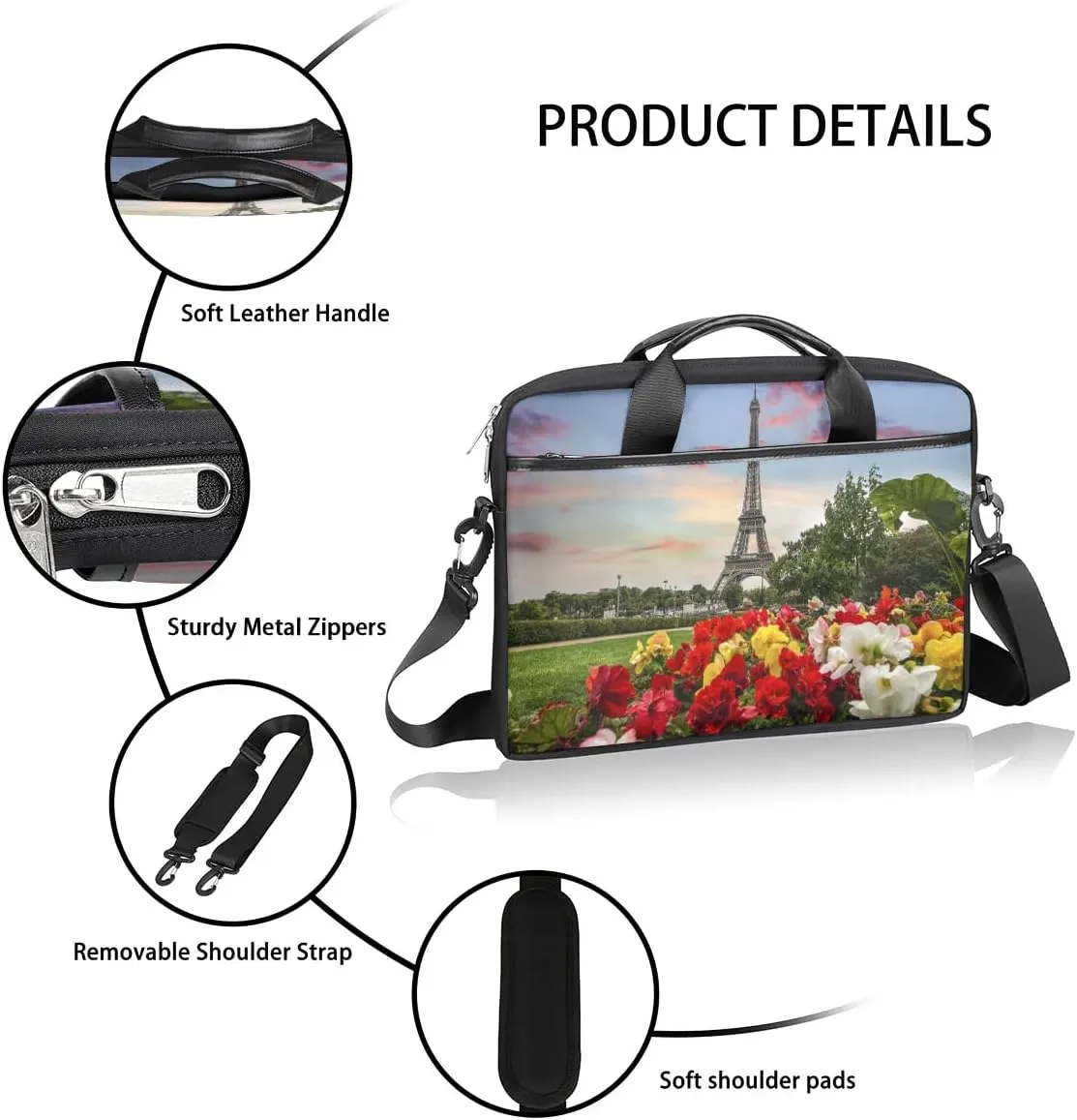 Laptop Shoulder Bag for 13-15 Inch Waterproof Laptop Sleeve Case Bag Slim Computer Carry Case Computer Cases for Laptops