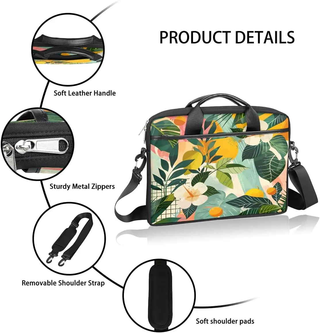 Laptop Shoulder Bag for 13-15 Inch Waterproof Laptop Sleeve Case Bag Slim Computer Carry Case Computer Cases for Laptops