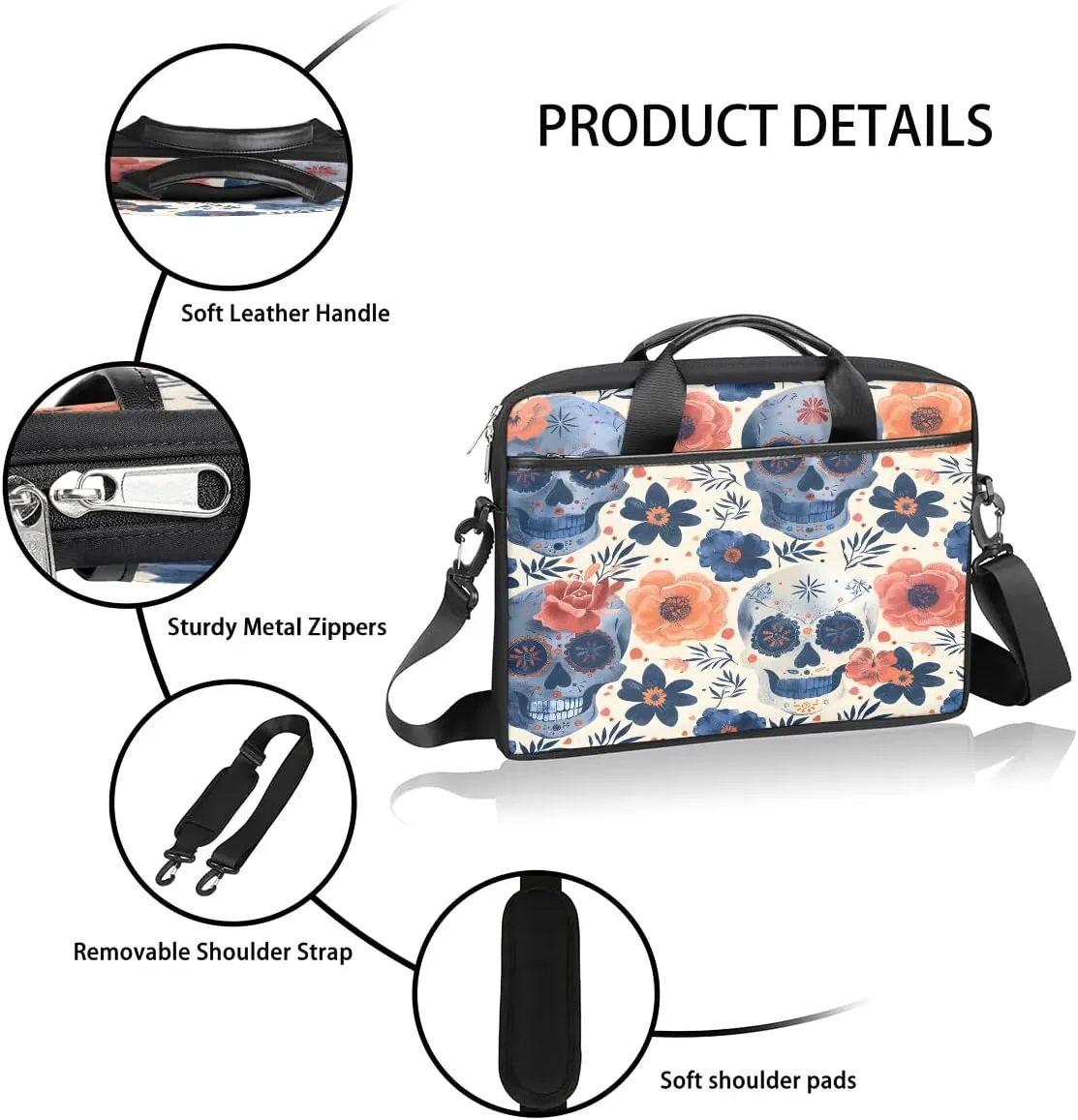 Laptop Shoulder Bag for 13-15 Inch Waterproof Laptop Sleeve Case Bag Slim Computer Carry Case Computer Cases for Laptops