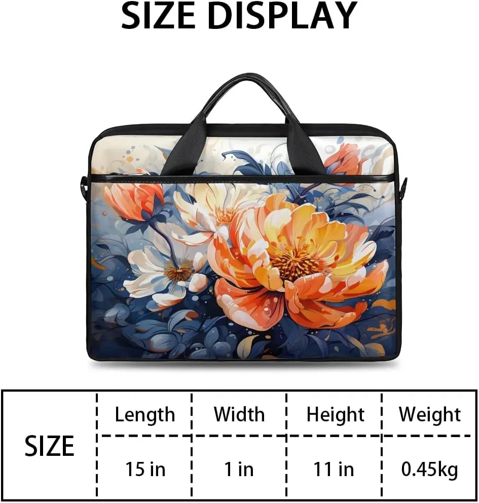 Laptop Shoulder Bag for 13-15 Inch Waterproof Laptop Sleeve Case Bag Slim Computer Carry Case Computer Cases for Laptops