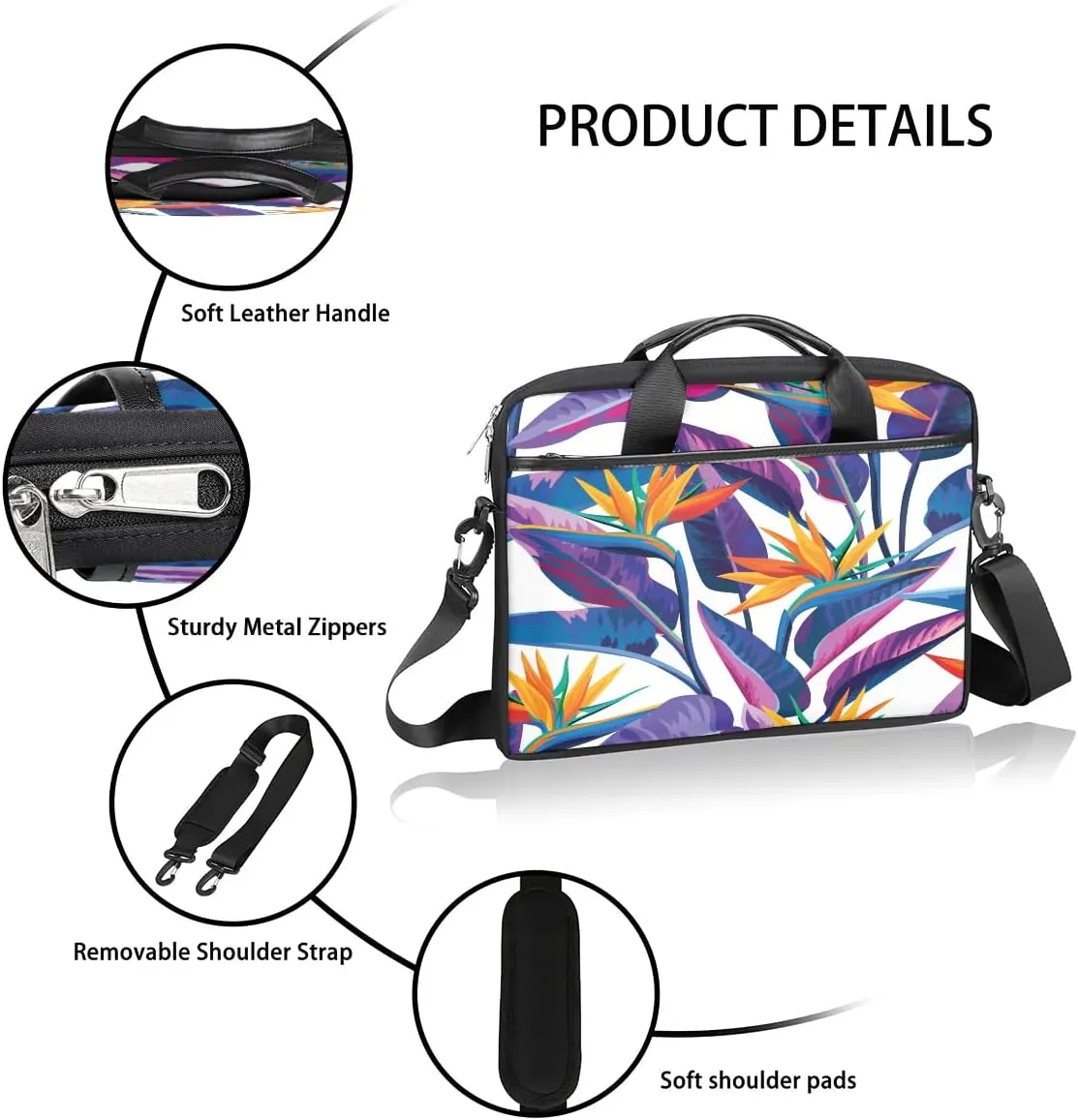 Laptop Shoulder Bag for 13-15 Inch Waterproof Laptop Sleeve Case Bag Slim Computer Carry Case Computer Cases for Laptops