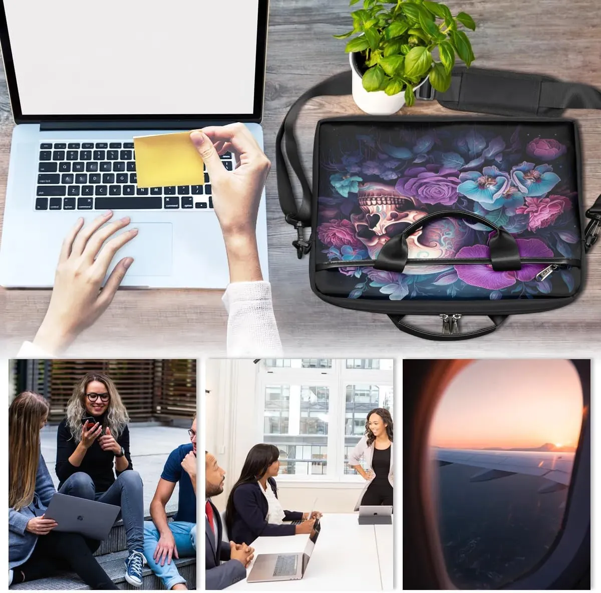 Laptop Shoulder Bag for 13-15 Inch Waterproof Laptop Sleeve Case Bag Slim Computer Carry Case Computer Cases for Laptops