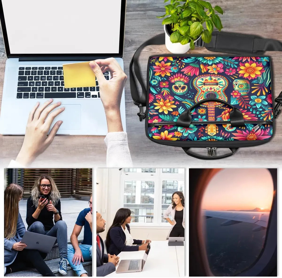 Laptop Shoulder Bag for 13-15 Inch Waterproof Laptop Sleeve Case Bag Slim Computer Carry Case Computer Cases for Laptops