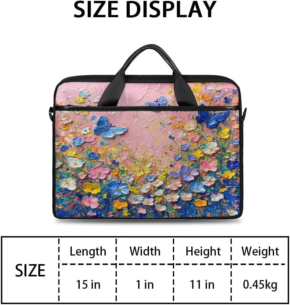 Laptop Shoulder Bag for 13-15 Inch Waterproof Laptop Sleeve Case Bag Slim Computer Carry Case Computer Cases for Laptops