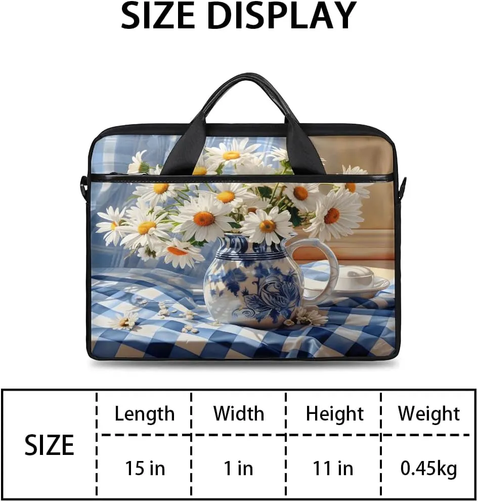 Laptop Shoulder Bag for 13-15 Inch Waterproof Laptop Sleeve Case Bag Slim Computer Carry Case Computer Cases for Laptops